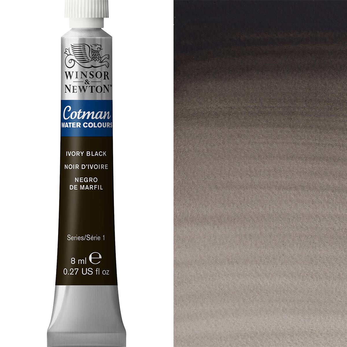 Winsor & Newton Cotman Watercolour 8ml - Ivory Black - Winsor & Newton at DRK Crafts