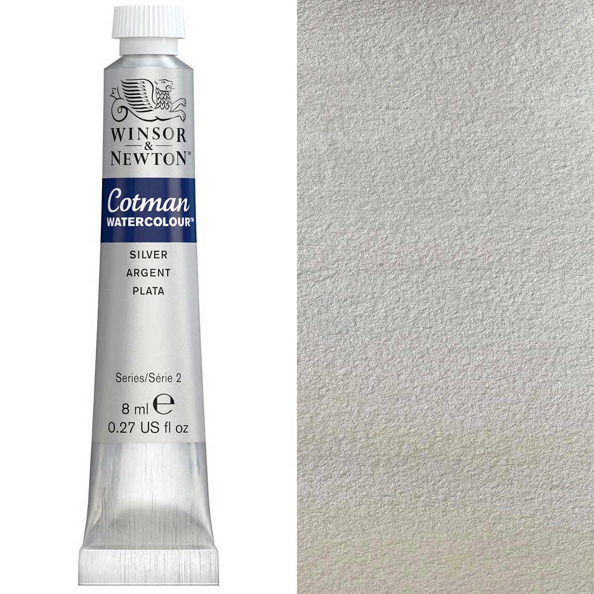 Winsor & Newton Cotman Watercolour 8ml - Silver - Winsor & Newton at DRK Crafts