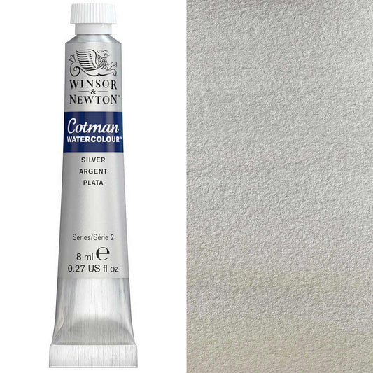 Winsor & Newton Cotman Watercolour 8ml - Silver - Winsor & Newton at DRK Crafts