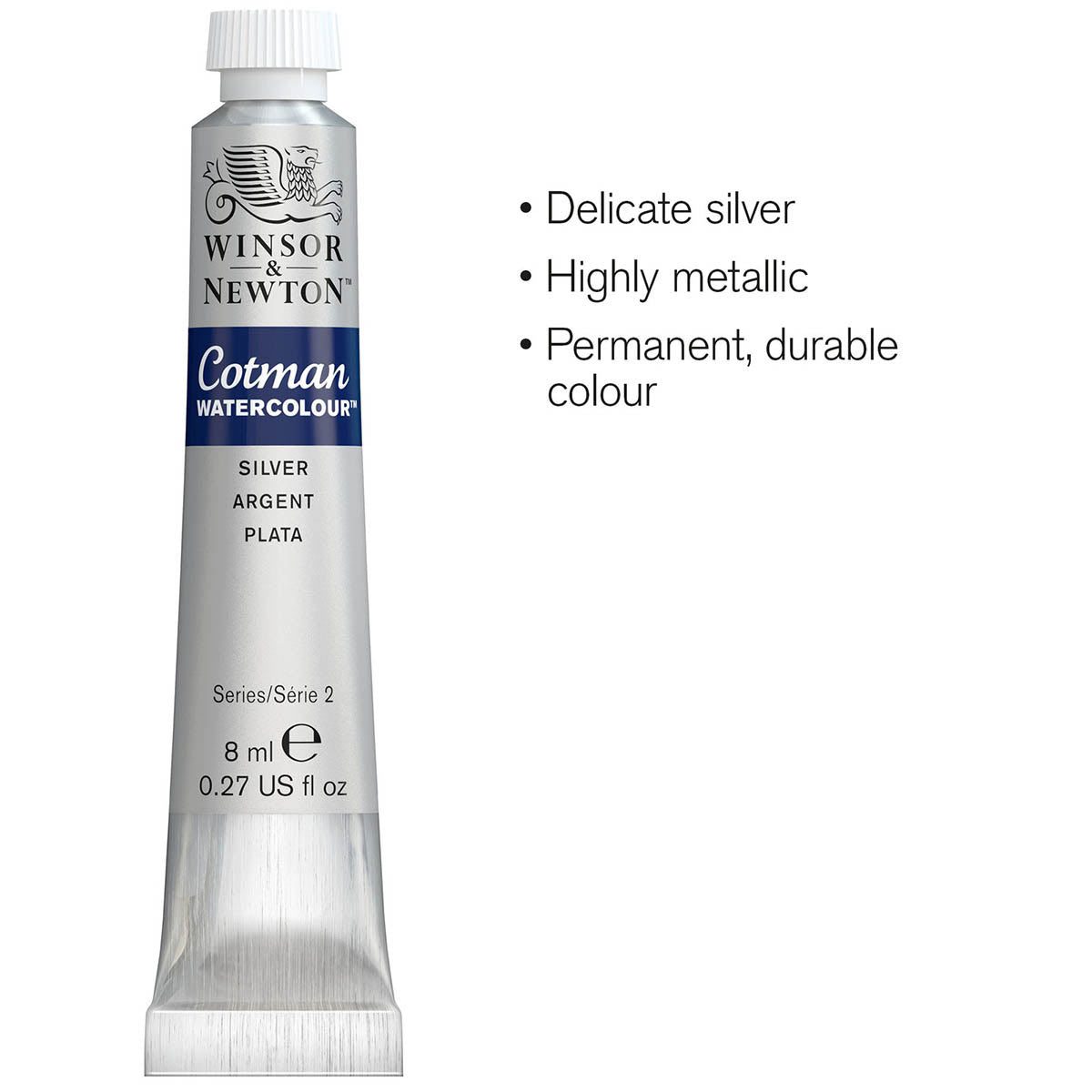 Winsor & Newton Cotman Watercolour 8ml - Silver - Winsor & Newton at DRK Crafts