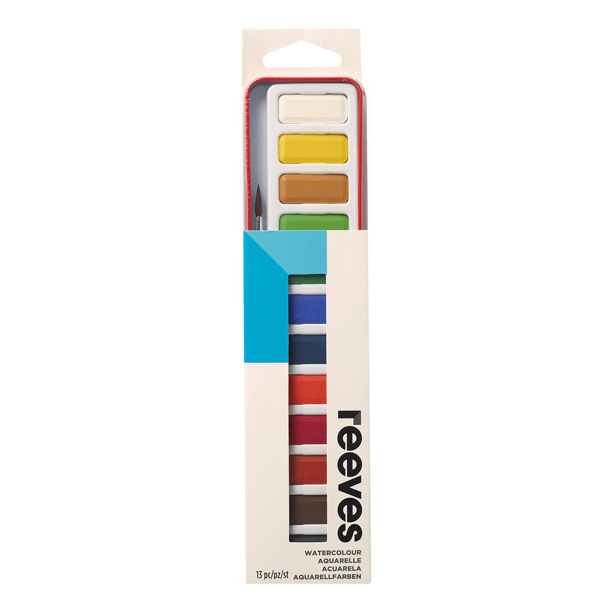 Reeves - Watercolour Tin Set - 12 Pans plus Brush