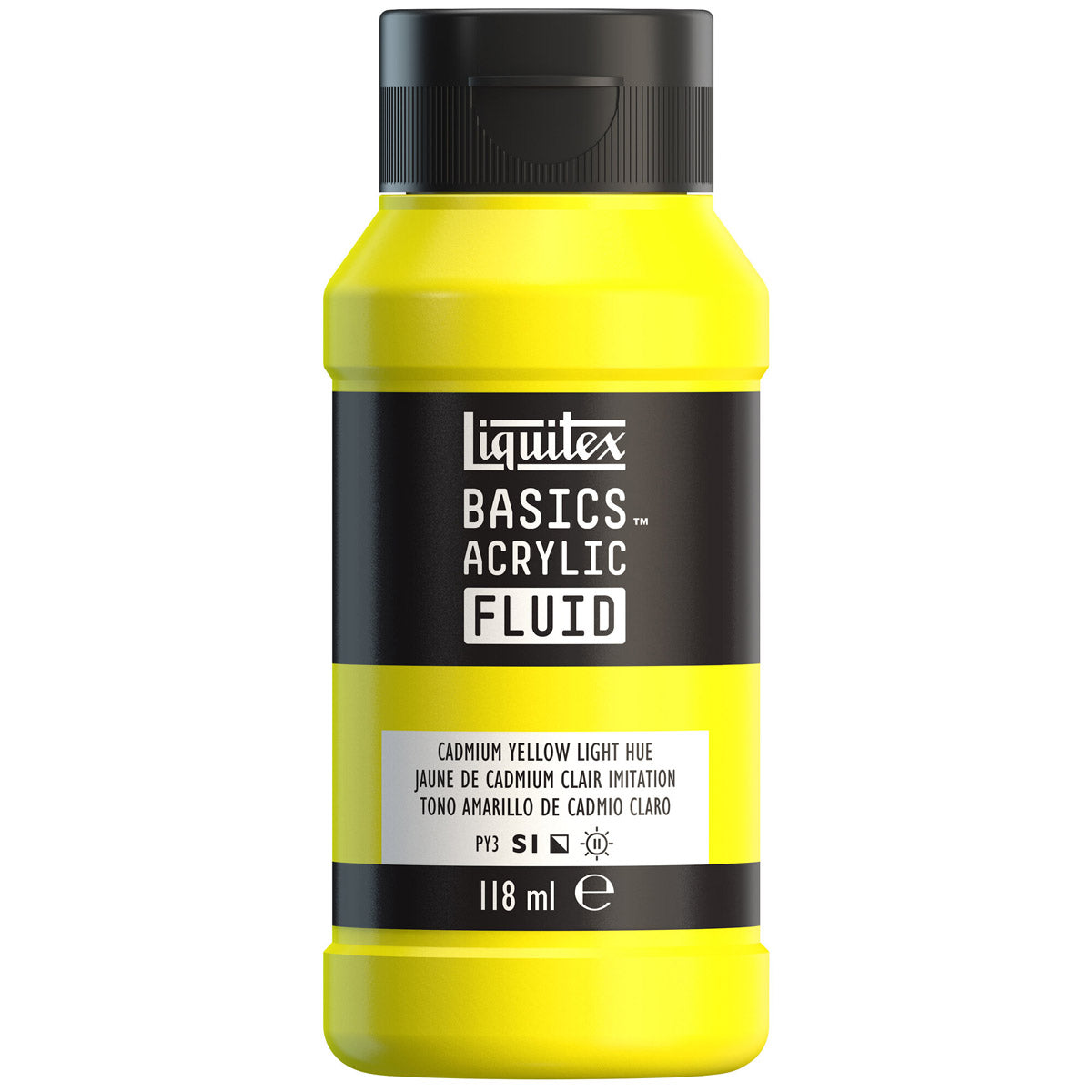 Liquitex Basics Acrylic Fluid - Cadmium Yellow Light Hue S1