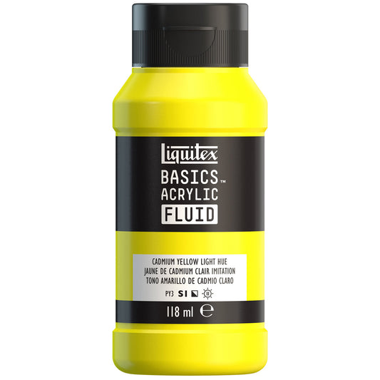 Liquitex Basics Acrylic Fluid - Cadmium Yellow Light Hue S1