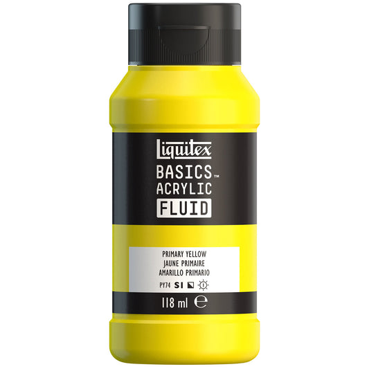Liquitex Basics Acrylic Fluid - Primary Yellow S1