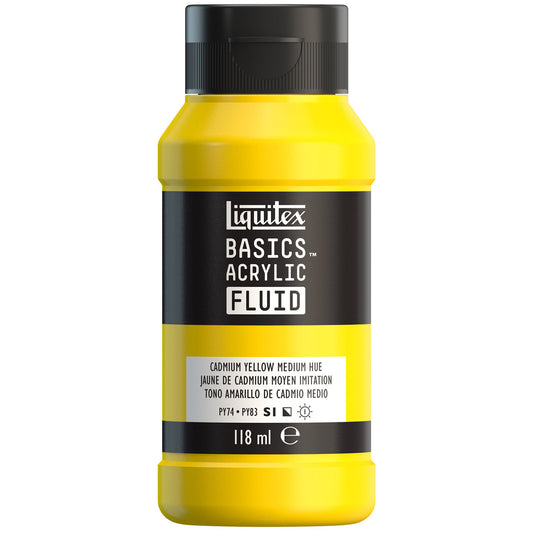Liquitex Basics Acrylic Fluid - Cadmium Yellow Medium Hue S1