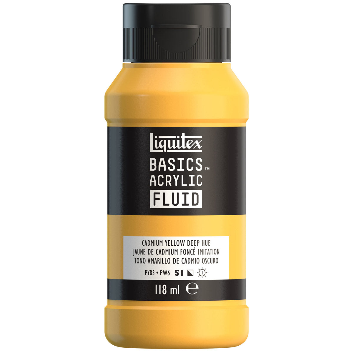 Liquitex Basics Acrylic Fluid - Cadmium Yellow Deep Hue S1