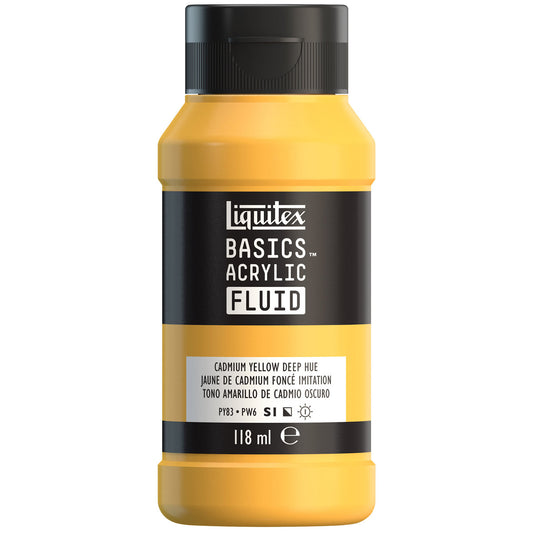 Liquitex Basics Acrylic Fluid - Cadmium Yellow Deep Hue S1
