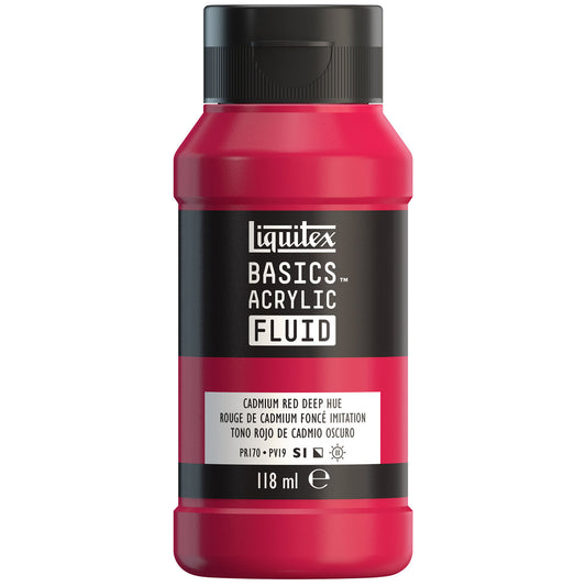 Liquitex Basics Acrylic Fluid - Cadmium Red Deep Hue S1
