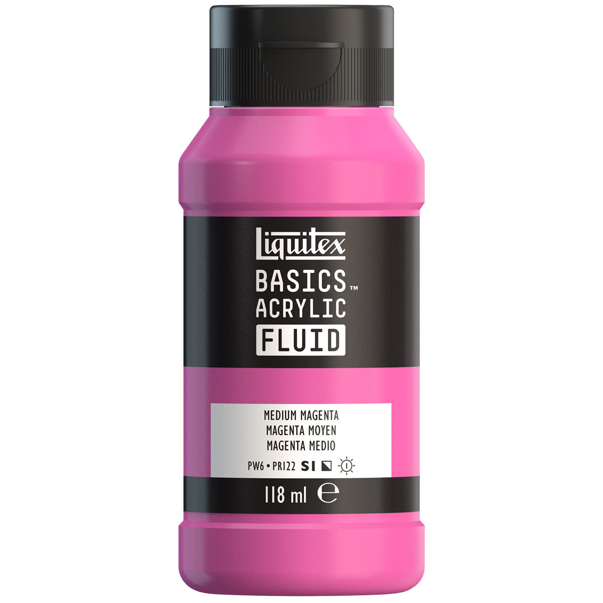 Liquitex Basics Acrylic Fluid - Medium Magenta S1