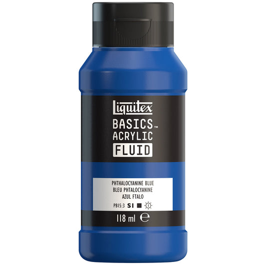 Liquitex Basics Acrylic Fluid - Phthalocyanine Blue S1