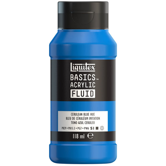 Liquitex Basics Acrylic Fluid - Cerulean Blue Hue S1