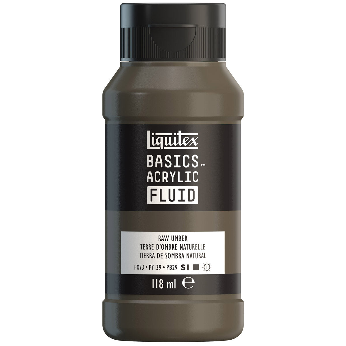 Liquitex Basics Acrylic Fluid - Raw Umber S1