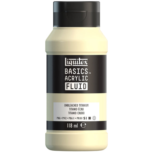 Liquitex Basics Acrylic Fluid - Unbleached Titanium S1