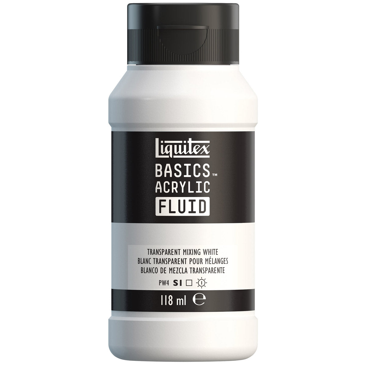 Liquitex Basics Acrylic Fluid - Transparent Mixing White S1