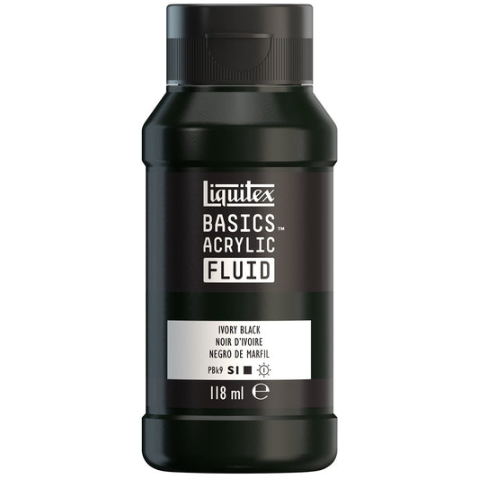 Liquitex Basics Acrylic Fluid - Ivory Black S1