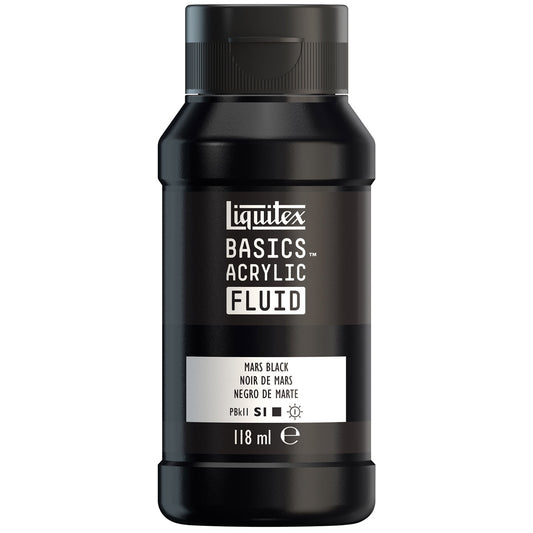 Liquitex Basics Acrylic Fluid - Mars Black S1