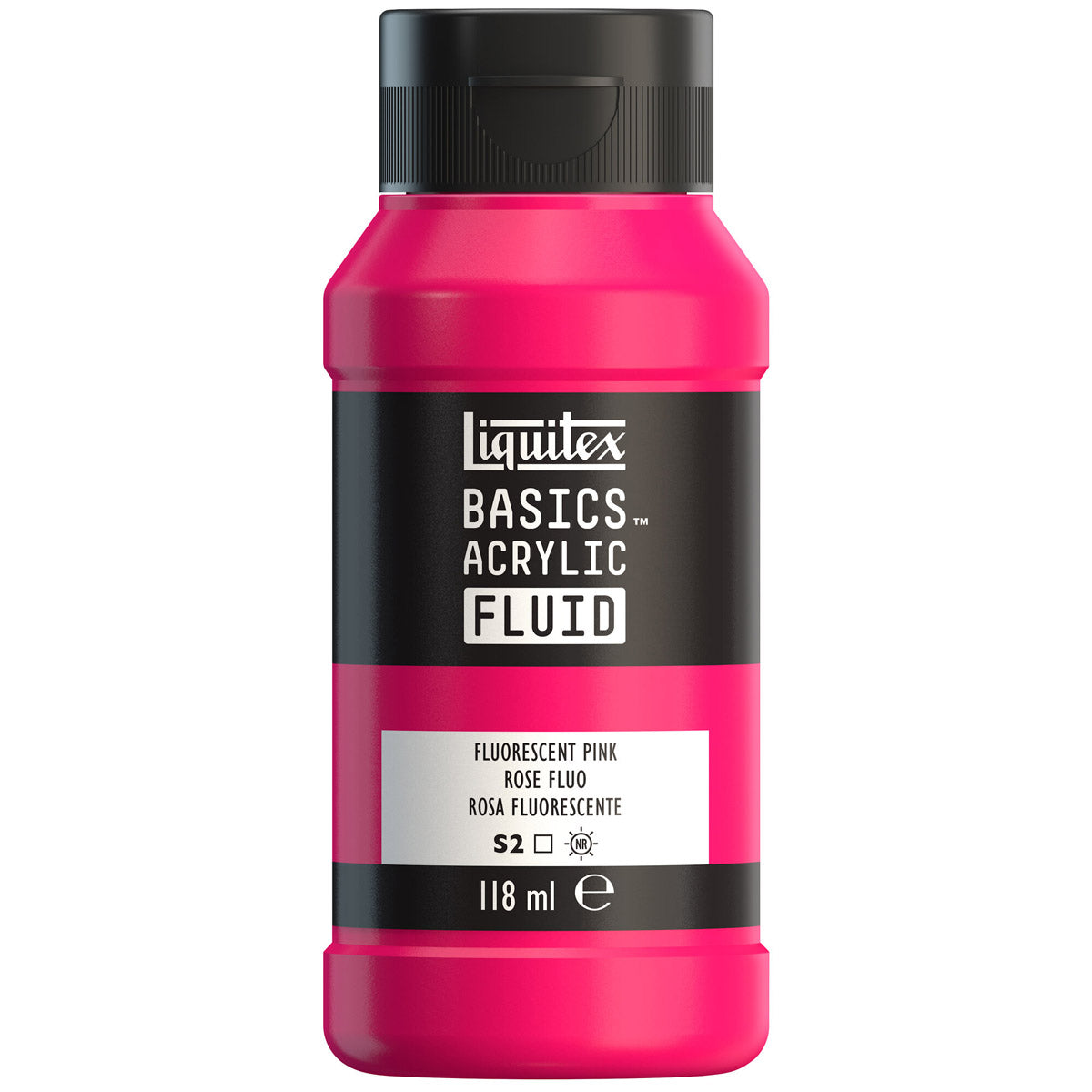 Liquitex Basics Acrylic Fluid - Fluorescent Pink S2