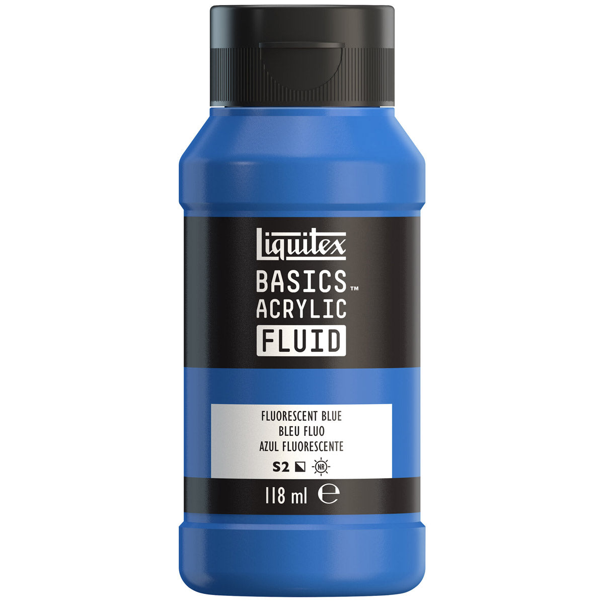 Liquitex Basics Acrylic Fluid - Fluorescent Blue S2