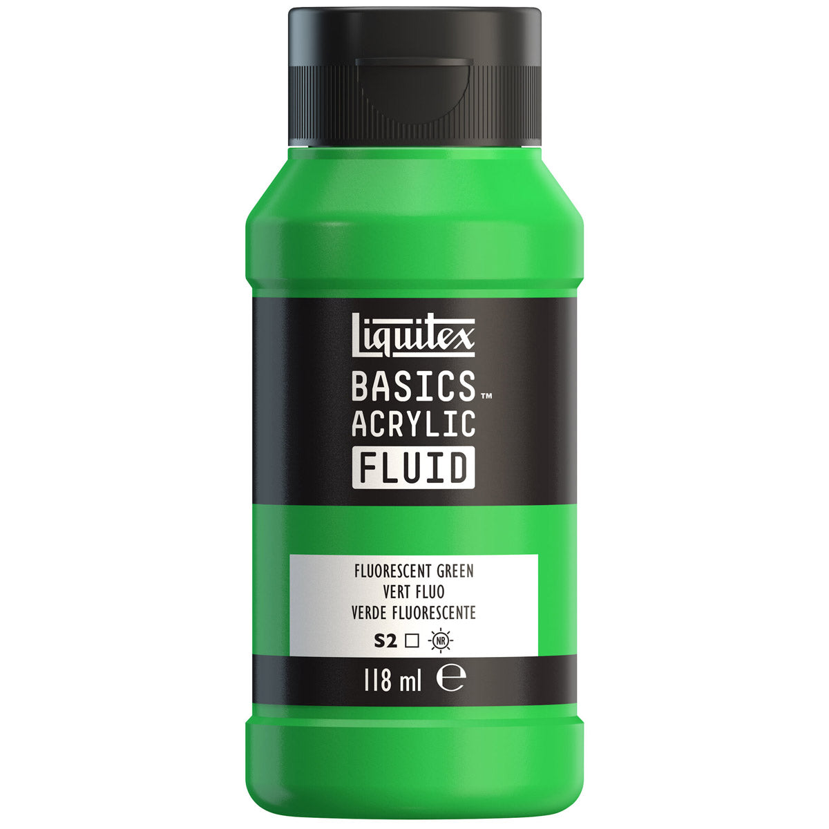 Liquitex Basics Acrylic Fluid - Fluorescent Green S2