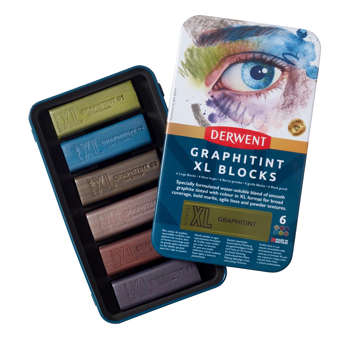 Derwent Graphitint XL Blocks Tin (6)