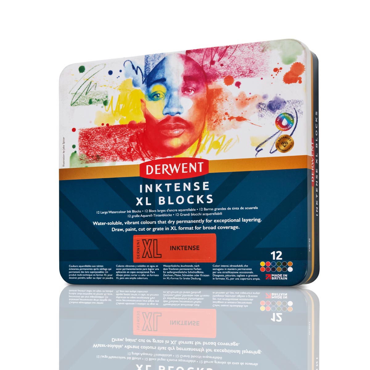 Derwent Inktense XL Blocks Tin (12)