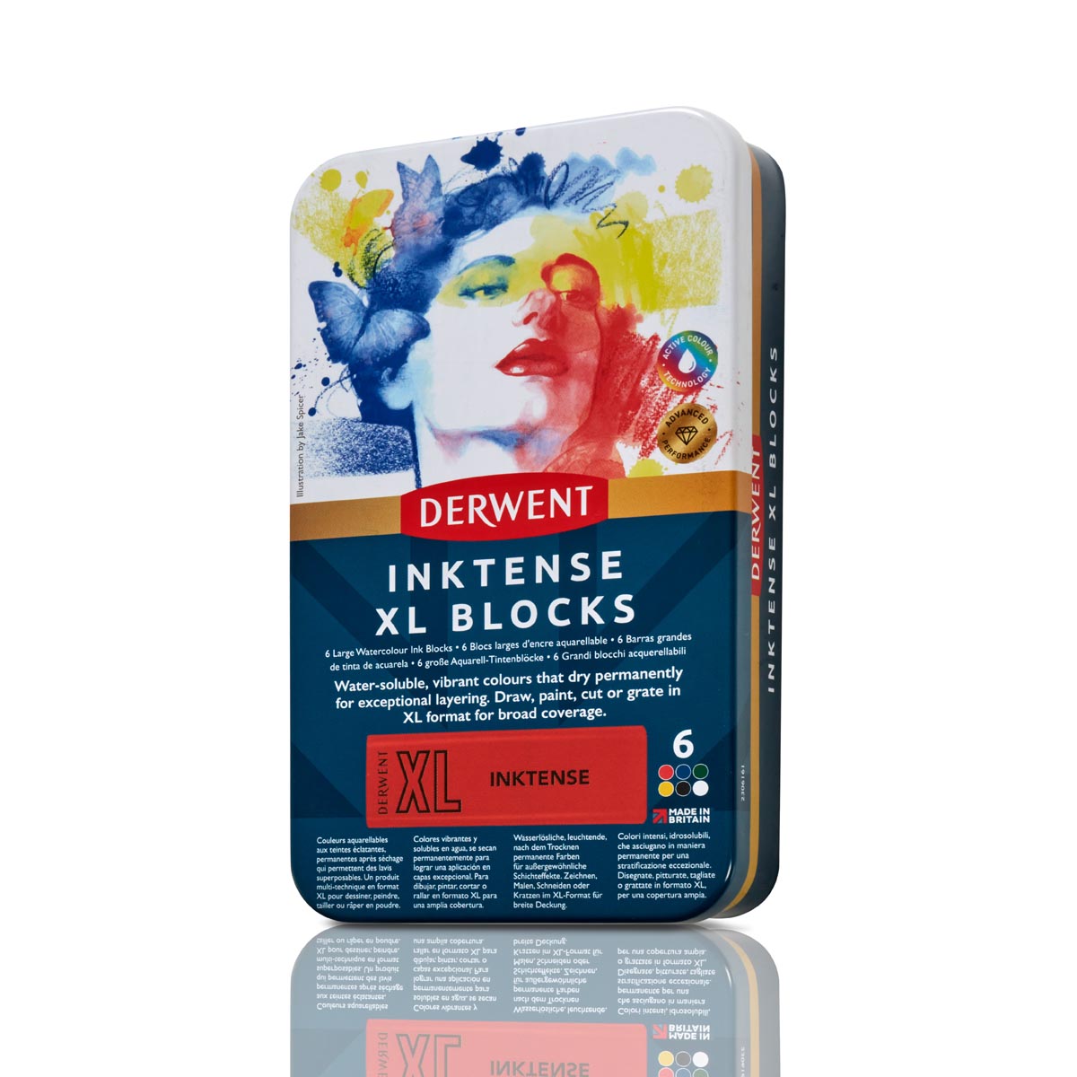 Derwent Inktense XL Blocks Tin (6)