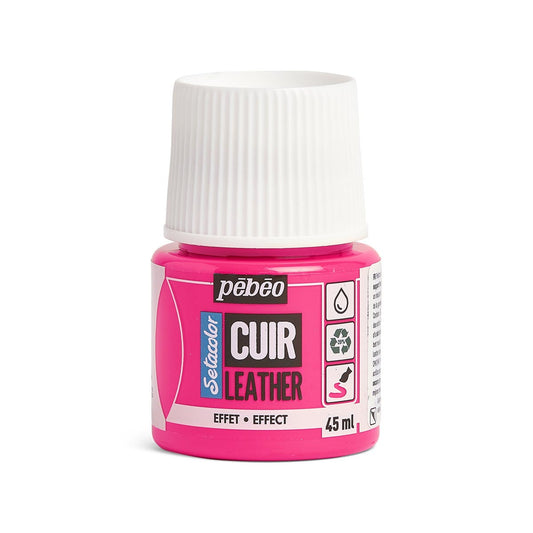 Pebeo Ssetacolor Leather - Fluorescent Pink (45ml)