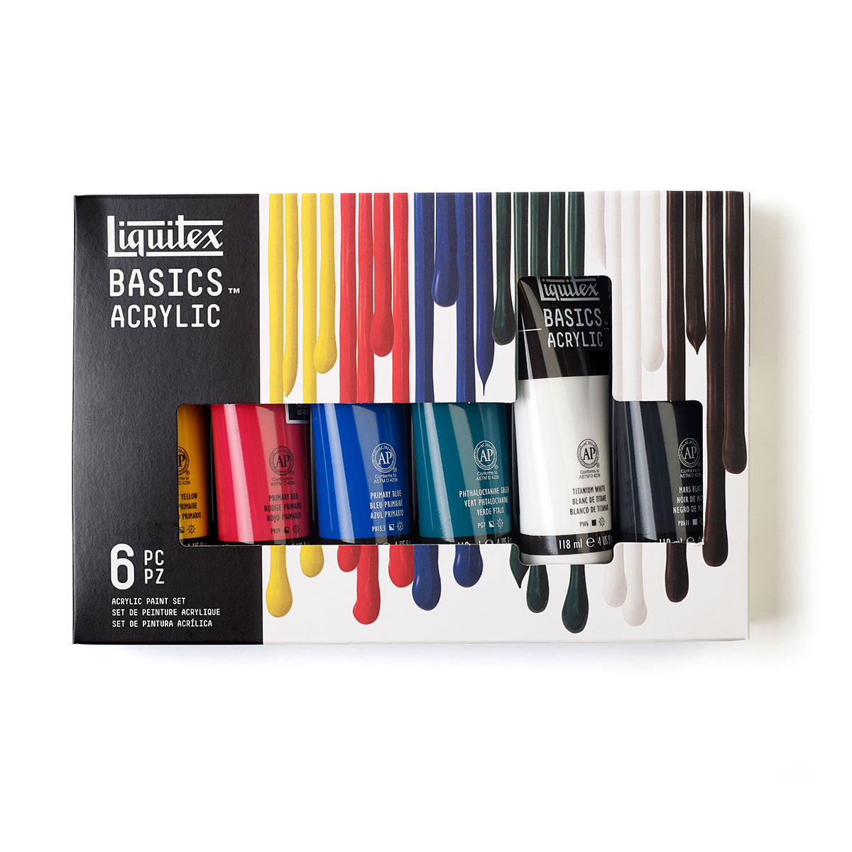 Liquitex - Basics Acrylic Set - 6x118ml Acrylic Paint