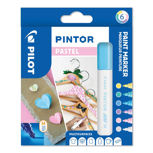 Pilot Pintor Medium Tip Paint Marker 6 Pack Pastels