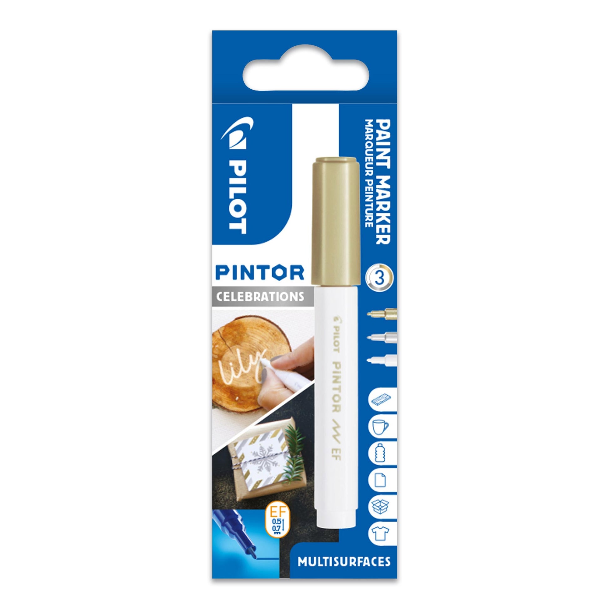 Pilot Pintor Extra Fine Paint Marker 3 Pack Celebration