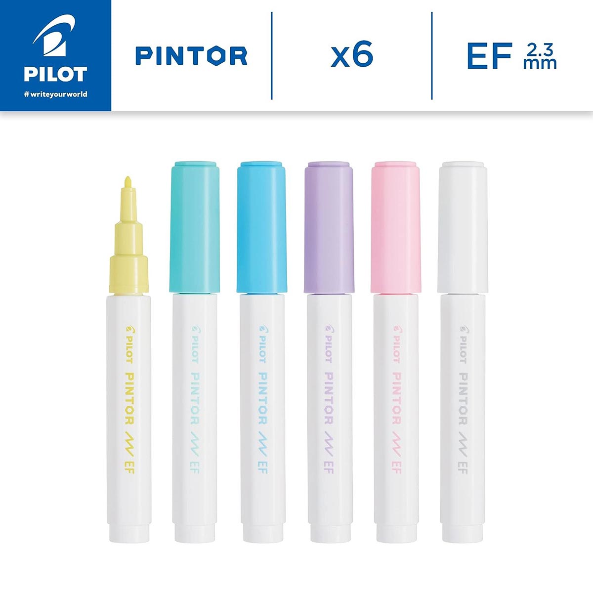 Pilot Pintor Extra Fine Tip Paint Marker 6 Pack Pastel