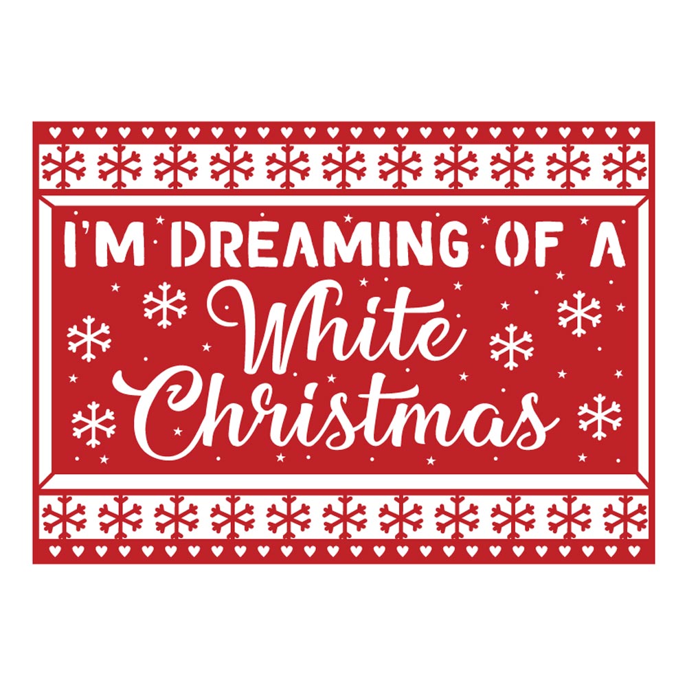 First Edition Christmas FE Craft a Card Die - 5 x 7 White Christmas Cutting Die for Card Making