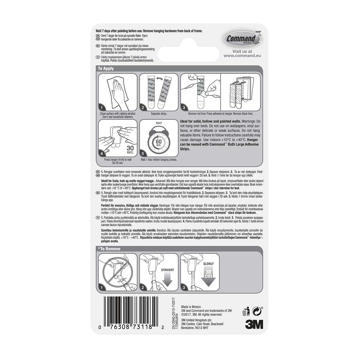 3M Command Jumbo Canvas Hanger