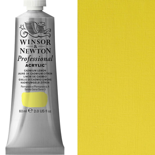 Winsor & Newton Professional Acrylic 60ml Cadmium Lemon - Winsor & Newton at DRK Crafts