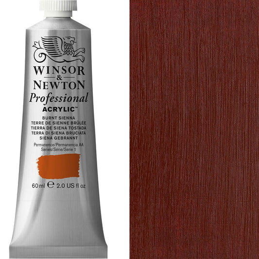 Winsor & Newton Professional Acrylic 60ml Burnt Sienna - Winsor & Newton at DRK Crafts