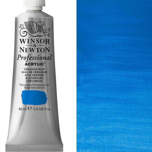 Winsor & Newton Professional Acrylic 60ml Cerulean Blue - Winsor & Newton at DRK Crafts