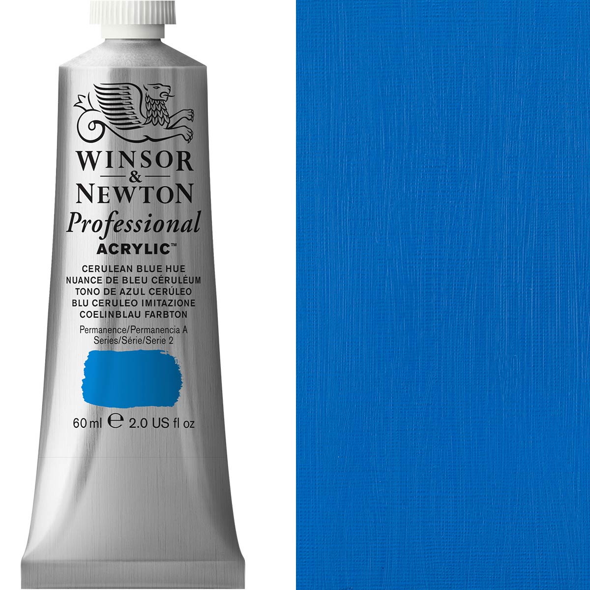 Winsor & Newton Professional Acrylic 60ml Cerulean Blue Hue - Winsor & Newton at DRK Crafts