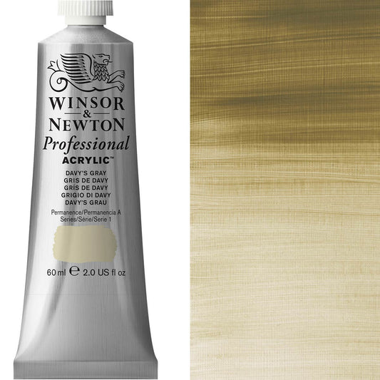 Winsor & Newton Professional Acrylic 60ml Davys Grey - Winsor & Newton at DRK Crafts