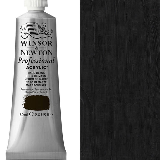 Winsor & Newton Professional Acrylic 60ml Mars Black - Winsor & Newton at DRK Crafts