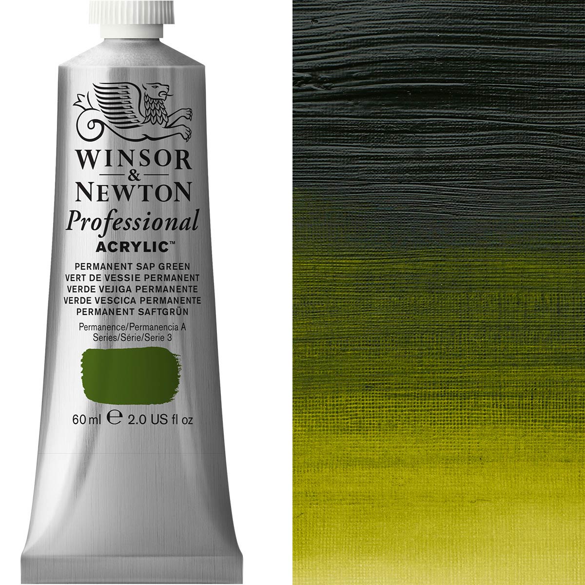 Winsor & Newton Professional Acrylic 60ml Permanent Sap Green - Winsor & Newton at DRK Crafts