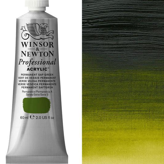 Winsor & Newton Professional Acrylic 60ml Permanent Sap Green - Winsor & Newton at DRK Crafts