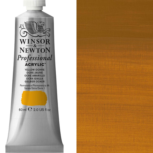 Winsor & Newton Professional Acrylic 60ml Yellow Ochre - Winsor & Newton at DRK Crafts