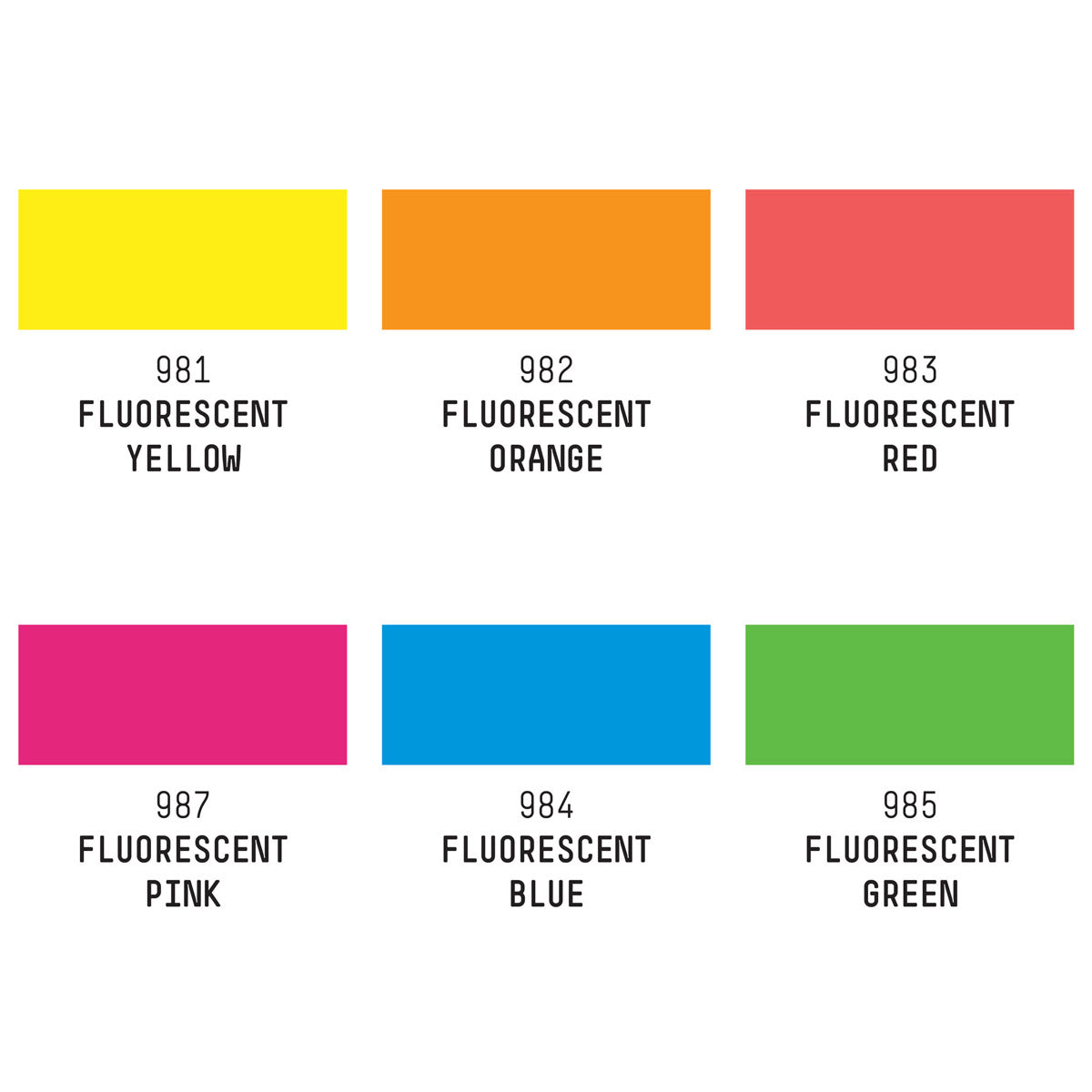 Liquitex Fluorescent Wide Nib Marker Set