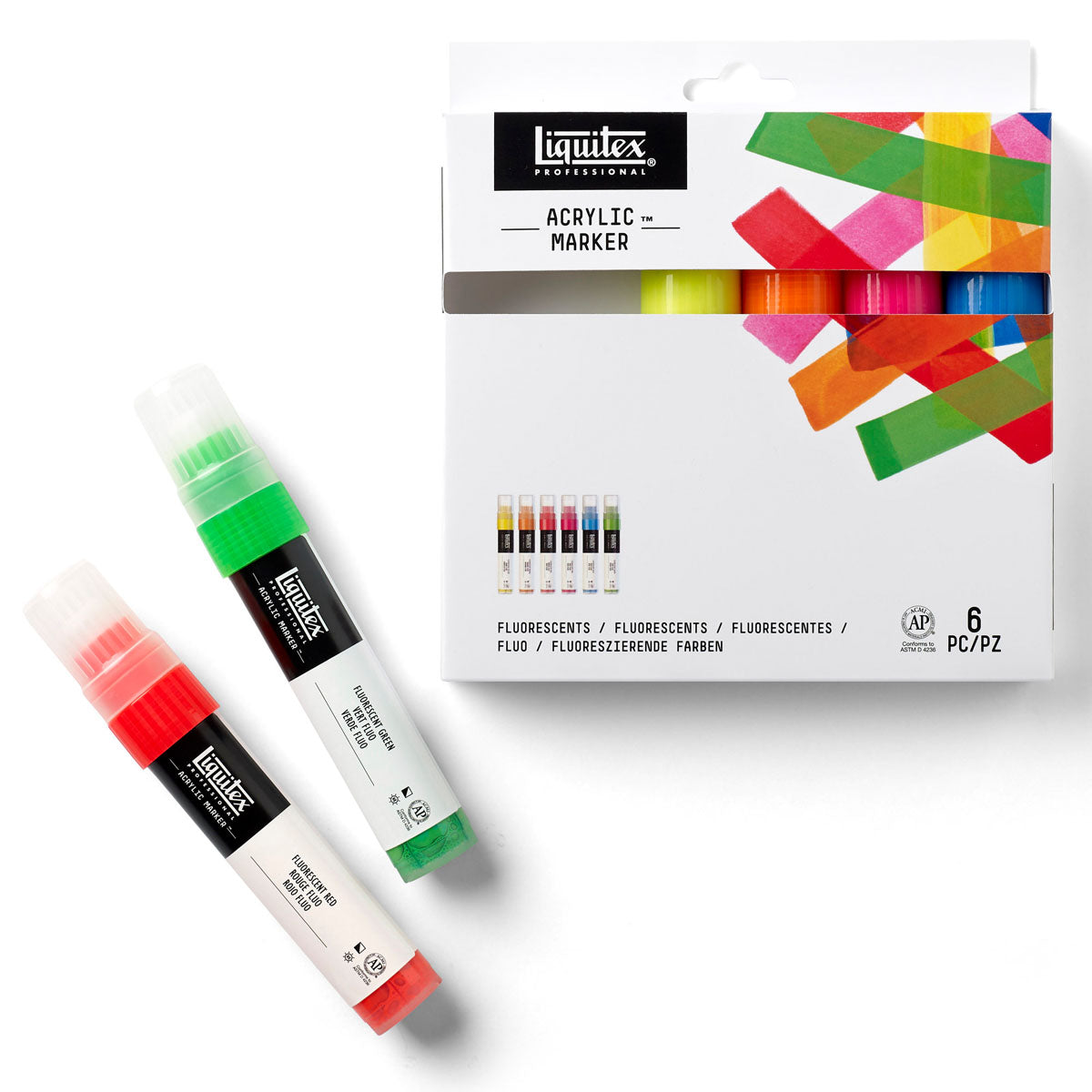 Liquitex Fluorescent Wide Nib Marker Set