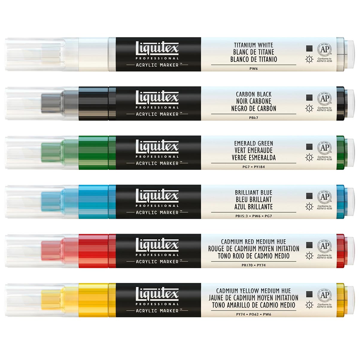 Liquitex - Markers Set - 6x2mm Fine Nib