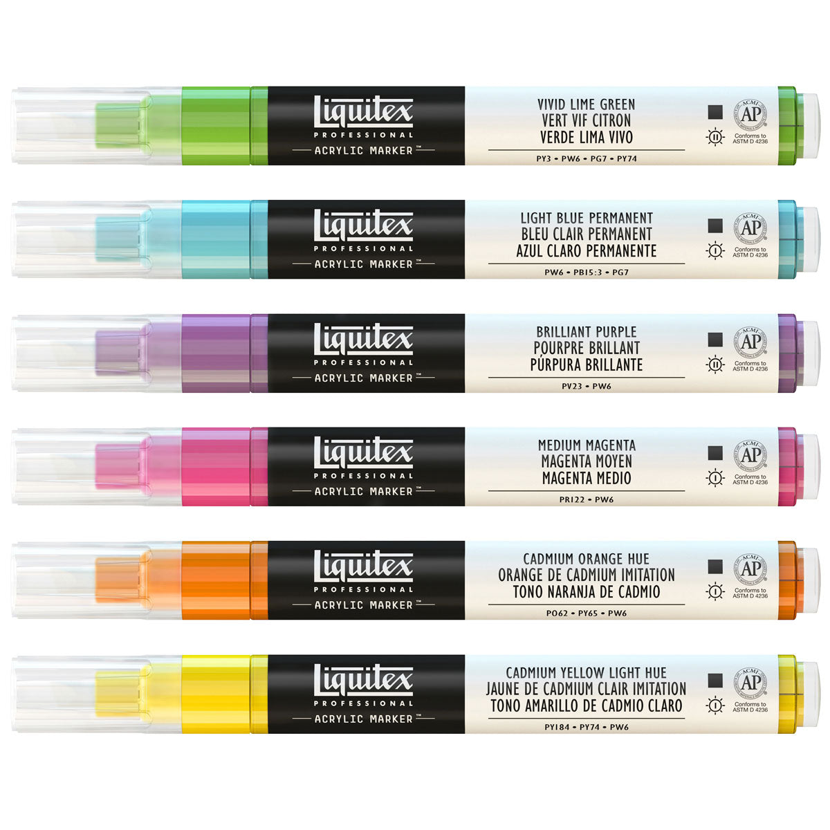 Liquitex LQX Proffesional Fine Markers 6 Set Vibrant