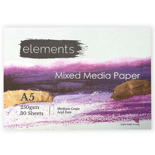 Elements Mixed Media Paper Pad 30s 250gsm - A5 – High Quality Art Paper
