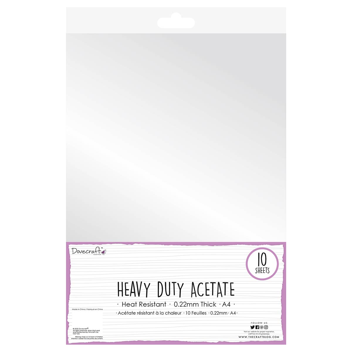 Dovecraft Heavy Duty Acetate