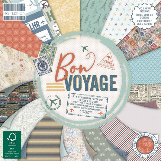 First Edition First Edition FSC 6x6 Paper Pad - Bon Voyage