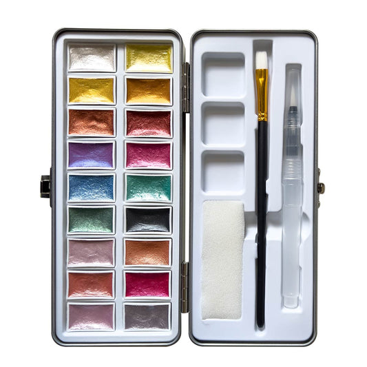 Elements Metallic Watercolour 18 Pan Set – Art & Craft Essential